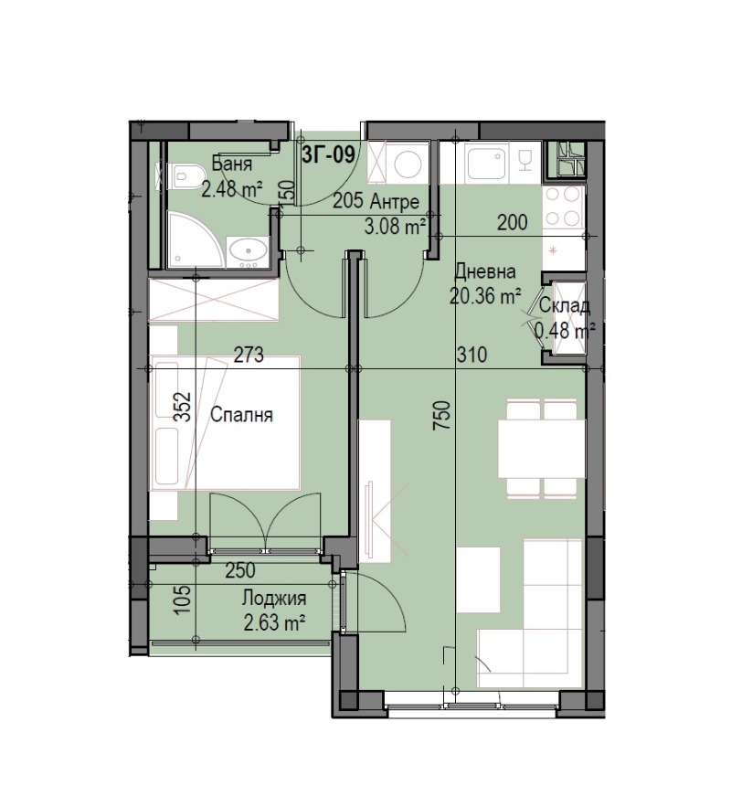 À venda  1 quarto Sofia , Poduiane , 58 m² | 80464248 - imagem [2]