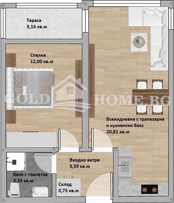Продава 2-СТАЕН, гр. Пловдив, Христо Смирненски, снимка 2 - Апартаменти - 53081794