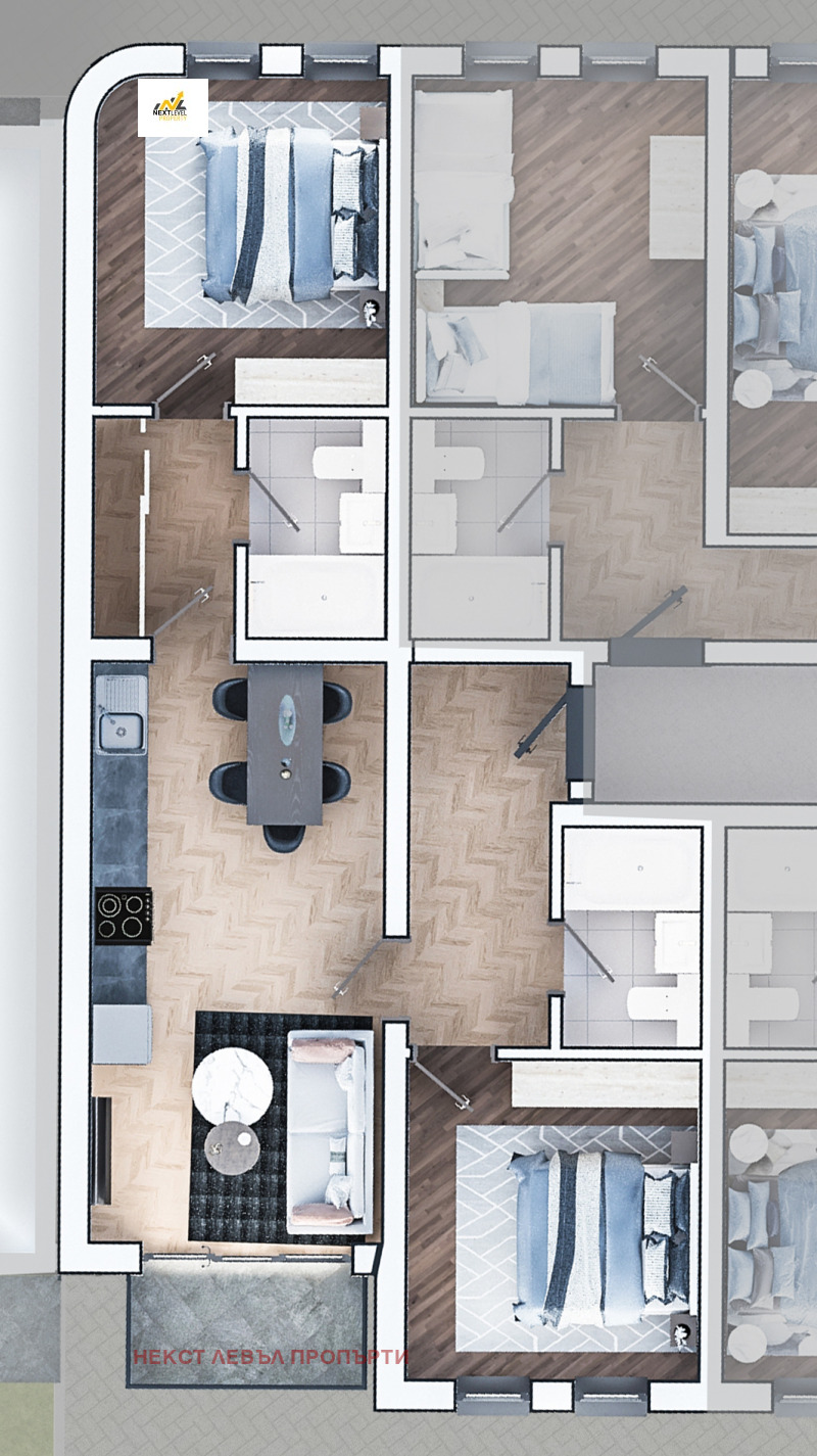 Продава 3-СТАЕН в град София, Зона Б-19 - 105 кв.м / 212 139 € » 414 907.82 лв., НЕКСТ ЛЕВЪЛ ПРОПЪРТИ