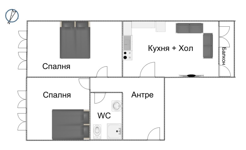 Продава 2-СТАЕН, гр. София, Сухата река, снимка 6 - Апартаменти - 52985850