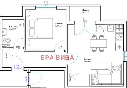Продава 2-СТАЕН, гр. Варна, м-т Пчелина, снимка 12 - Апартаменти - 55173622