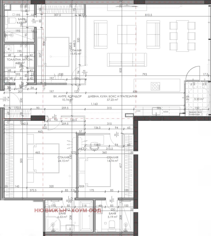 Продава 4-СТАЕН в град София, Люлин 2 - 187 кв.м / 257 853 € » 504 316.63 лв., НЮ ВИЖЪН - ХОУМ ООД