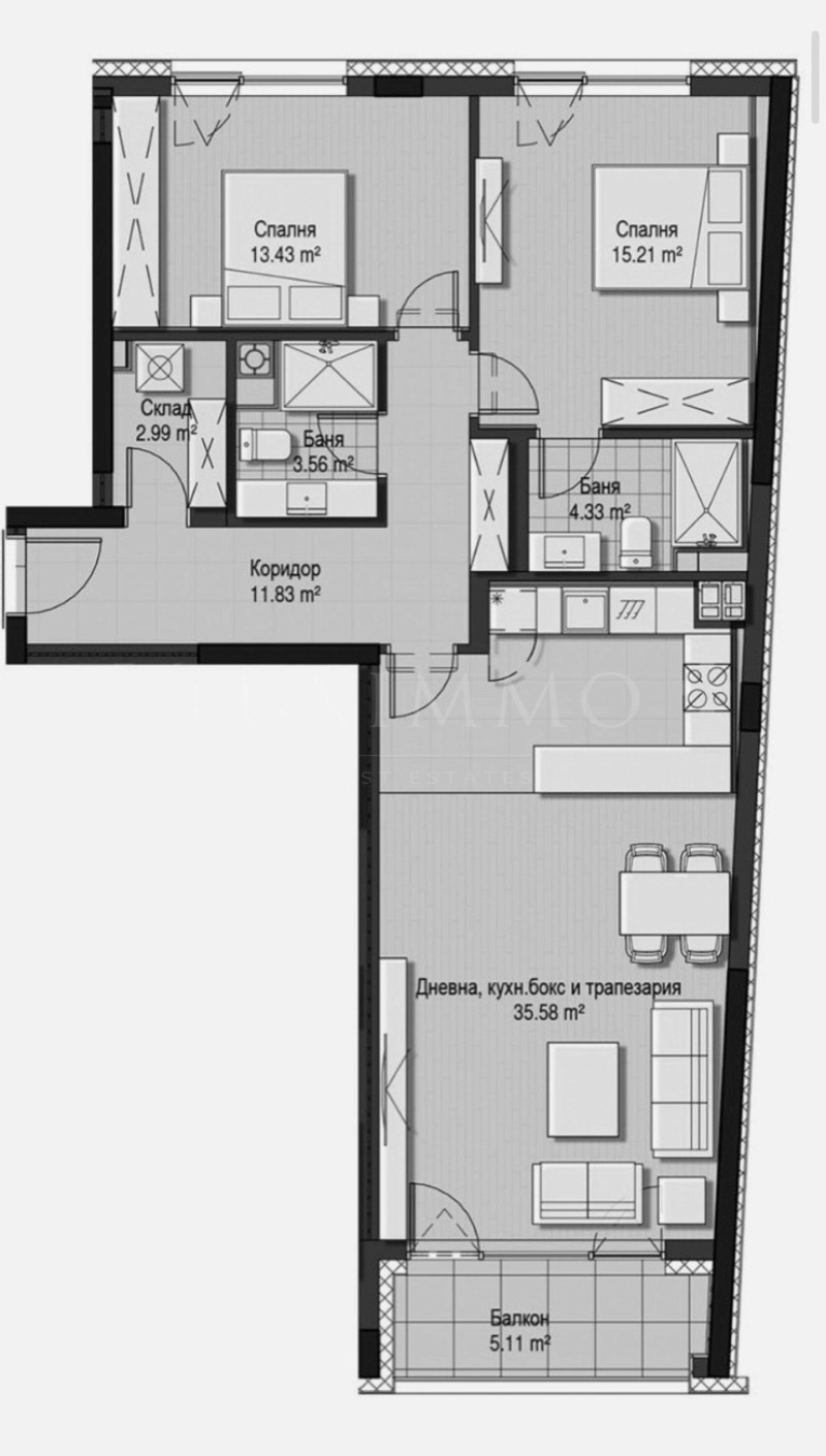 À venda  2 quartos Sofia , Vitocha , 130 m² | 46046001 - imagem [6]