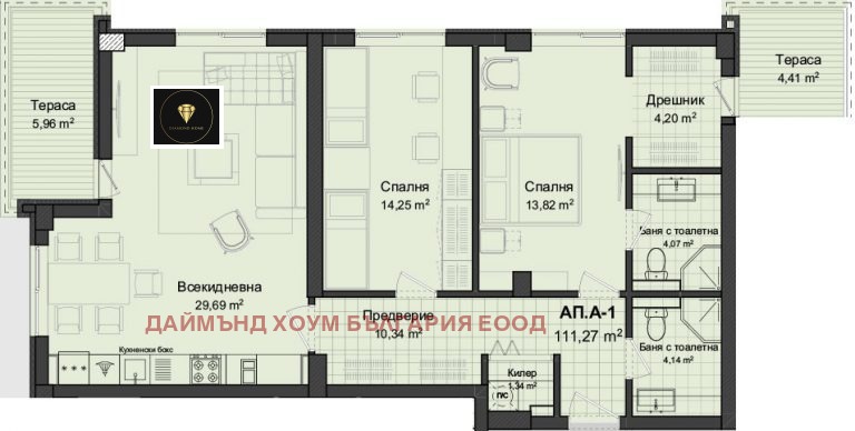 Til salg  2 soveværelser Plovdiv , Gagarin , 130 kvm | 25697094 - billede [2]