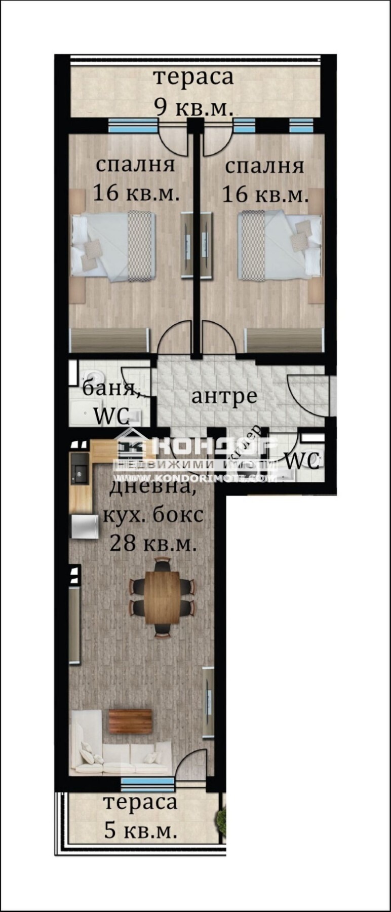 En venta  2 dormitorios Plovdiv , Karshiyaka , 120 metros cuadrados | 97451037 - imagen [7]