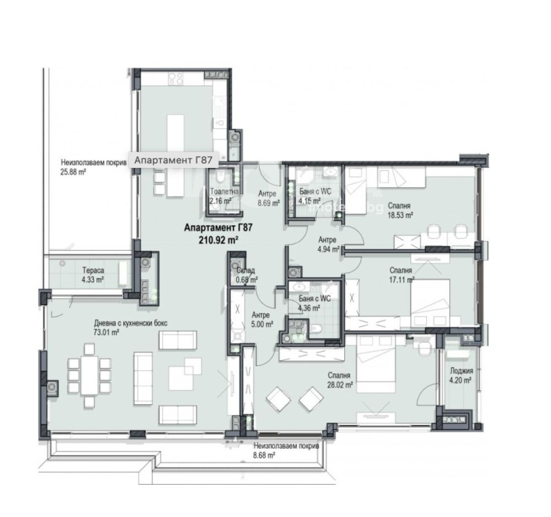 Na prodej  3+ ložnice Sofia , Krastova vada , 254 m2 | 78230267 - obraz [2]