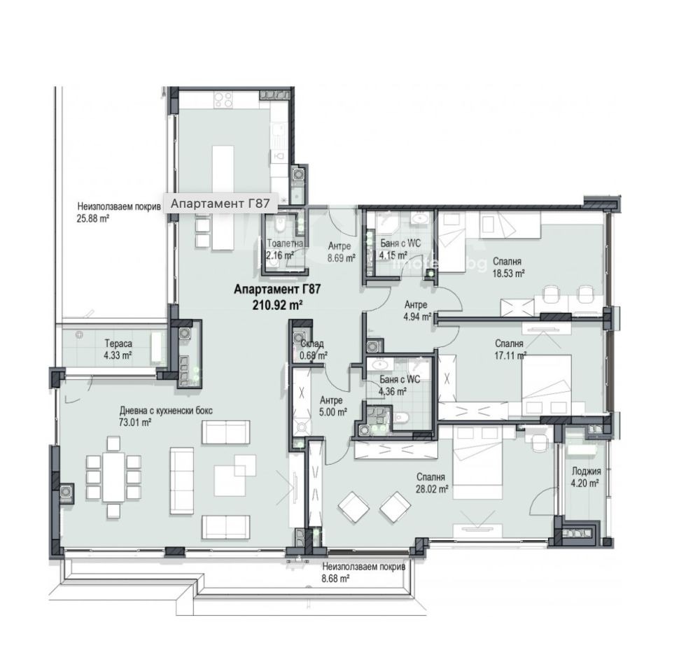 Продава МНОГОСТАЕН, гр. София, Кръстова вада, снимка 2 - Апартаменти - 50685005