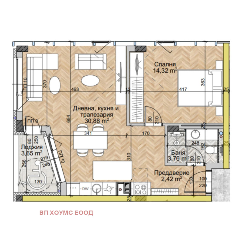 In vendita  1 camera da letto Sofia , Liulin 2 , 79 mq | 21873547 - Immagine [2]
