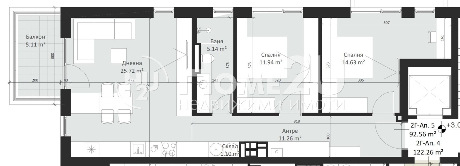 Продава 3-СТАЕН, гр. София, Малинова долина, снимка 4 - Апартаменти - 53887304