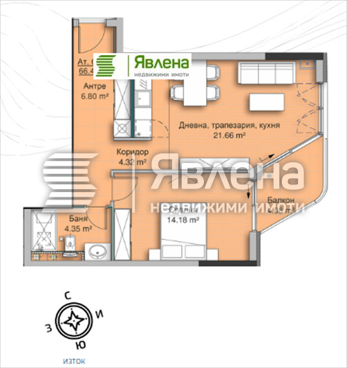 En venta  1 dormitorio Sofia , Krastova vada , 81 metros cuadrados | 95099772 - imagen [3]