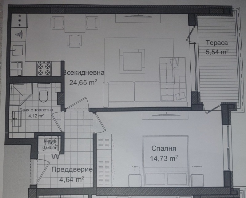 Продава 2-СТАЕН, гр. Пловдив, Гагарин, снимка 3 - Aпартаменти - 48136967