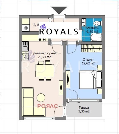 Продава 2-СТАЕН, гр. София, Овча купел 1, снимка 2 - Апартаменти - 53167319