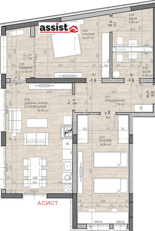 Продава  3-стаен град София , Сухата река , 114 кв.м | 99719135