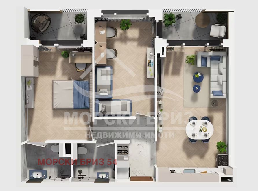 Продава 3-СТАЕН, гр. Бургас, Изгрев, снимка 3 - Апартаменти - 54351715