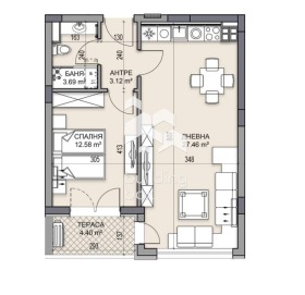1 slaapkamer Gagarin, Plovdiv 2