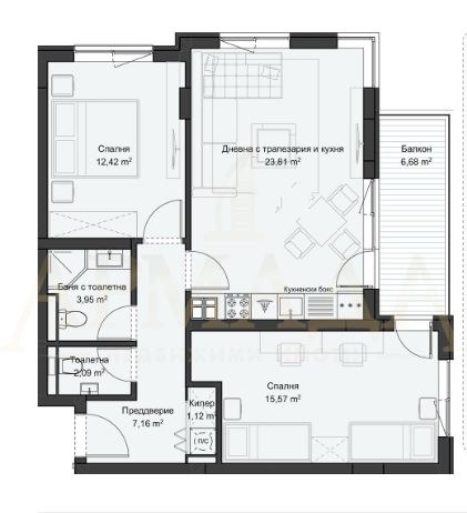 Zu verkaufen  2 Schlafzimmer Plowdiw , Kjutschuk Parisch , 101 qm | 72757589 - Bild [2]