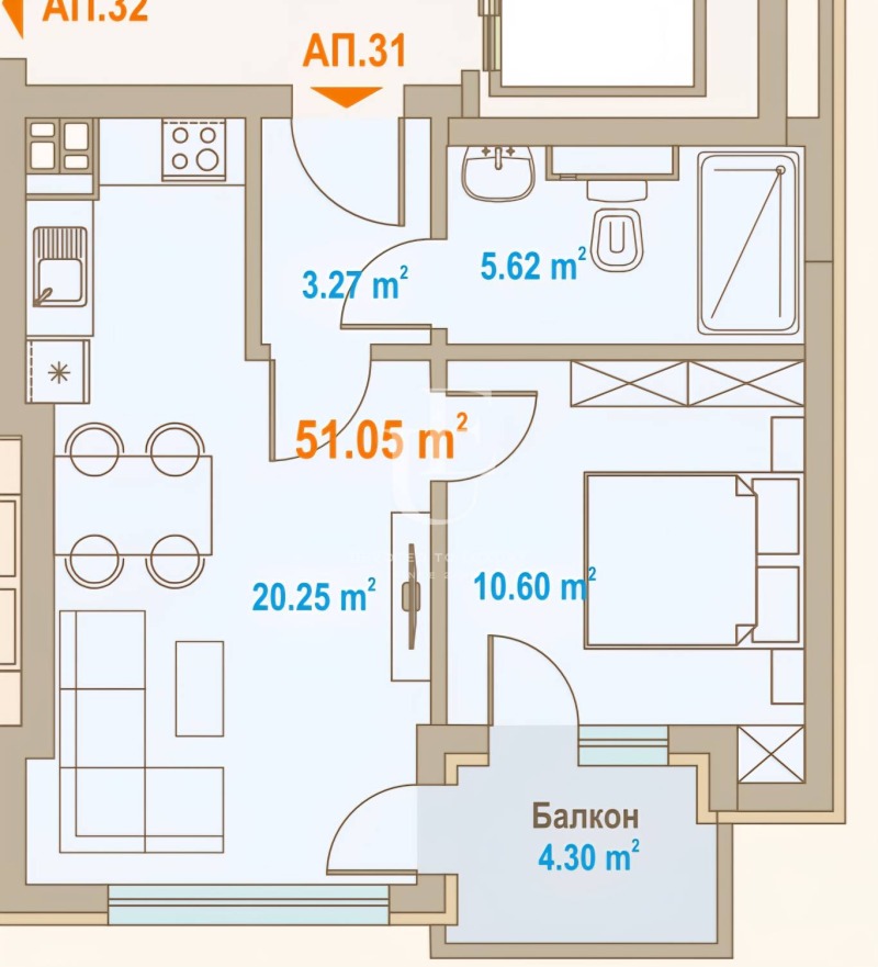 Продава 2-СТАЕН, гр. София, Център, снимка 3 - Апартаменти - 53087488