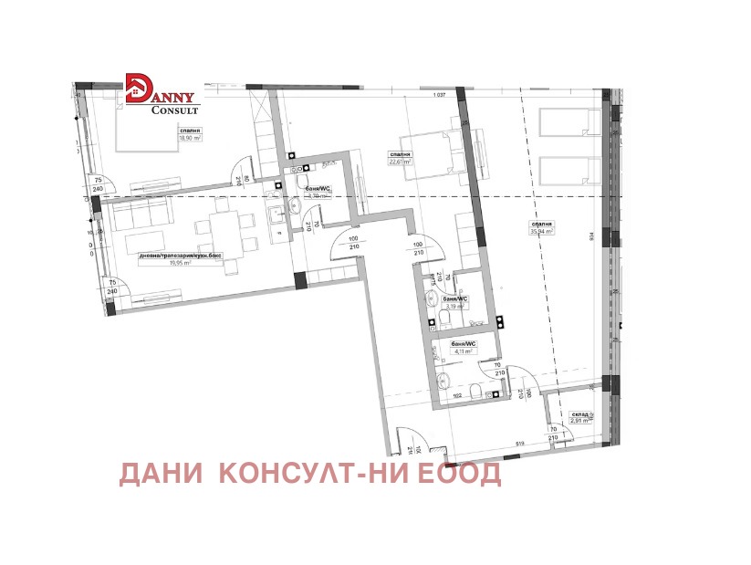 Продава МНОГОСТАЕН, гр. Велико Търново, Бузлуджа, снимка 2 - Апартаменти - 49403106