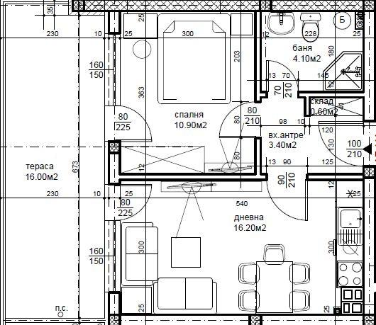 Na prodej  1 ložnice Plovdiv , Christo Smirnenski , 64 m2 | 62568626 - obraz [2]