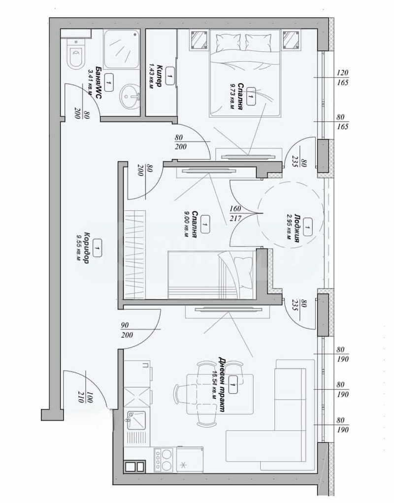 De vânzare  2 dormitoare Varna , m-t Pcielina , 71 mp | 53239011 - imagine [2]
