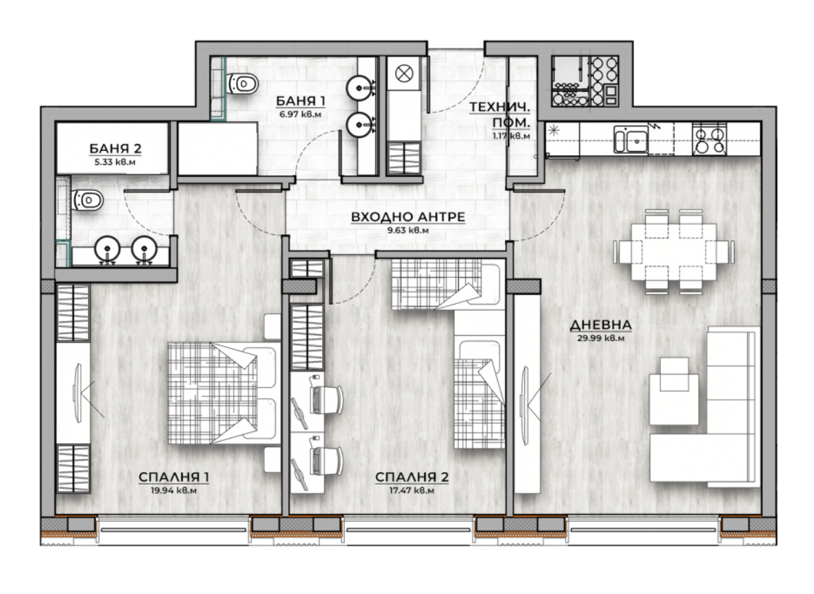 Продава 3-СТАЕН, гр. София, Кръстова вада, снимка 10 - Апартаменти - 55647442