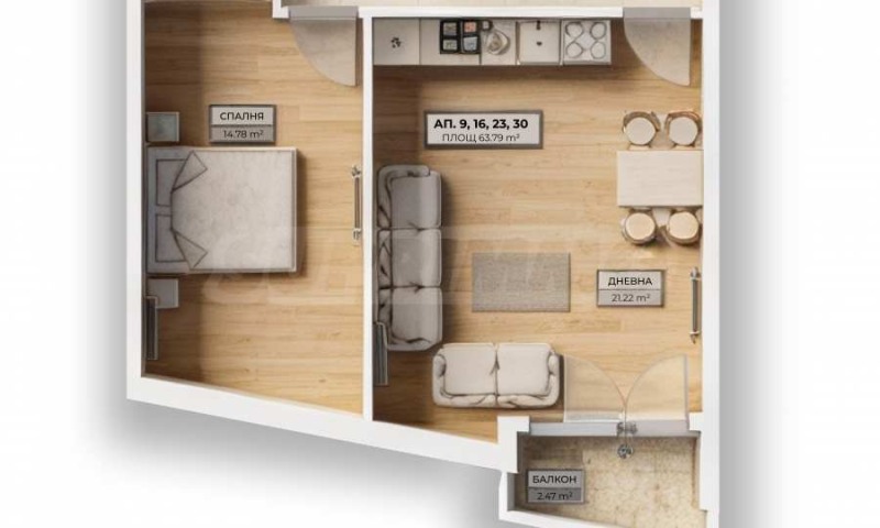 Продава 2-СТАЕН в град София, Овча купел 2 - 72 кв.м / 149 121 € » 291 655.33 лв., СУПРИММО - ГЛАВЕН ОФИС