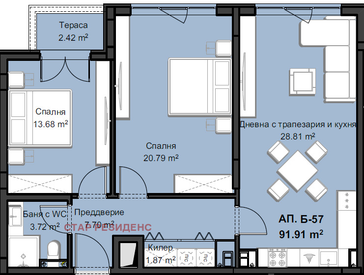 Продава  3-стаен град Пловдив , Христо Смирненски , 111 кв.м | 14427063 - изображение [11]