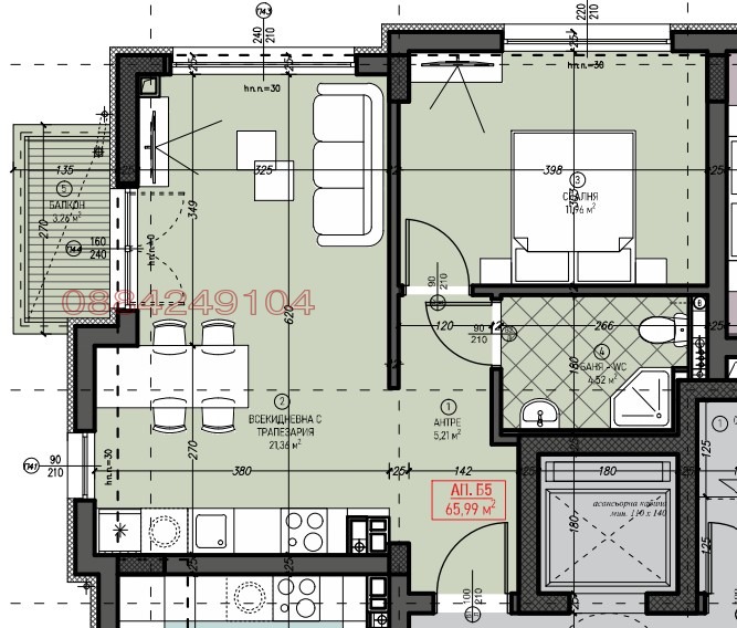 Продава 2-СТАЕН, гр. София, Левски В, снимка 5 - Апартаменти - 53005046