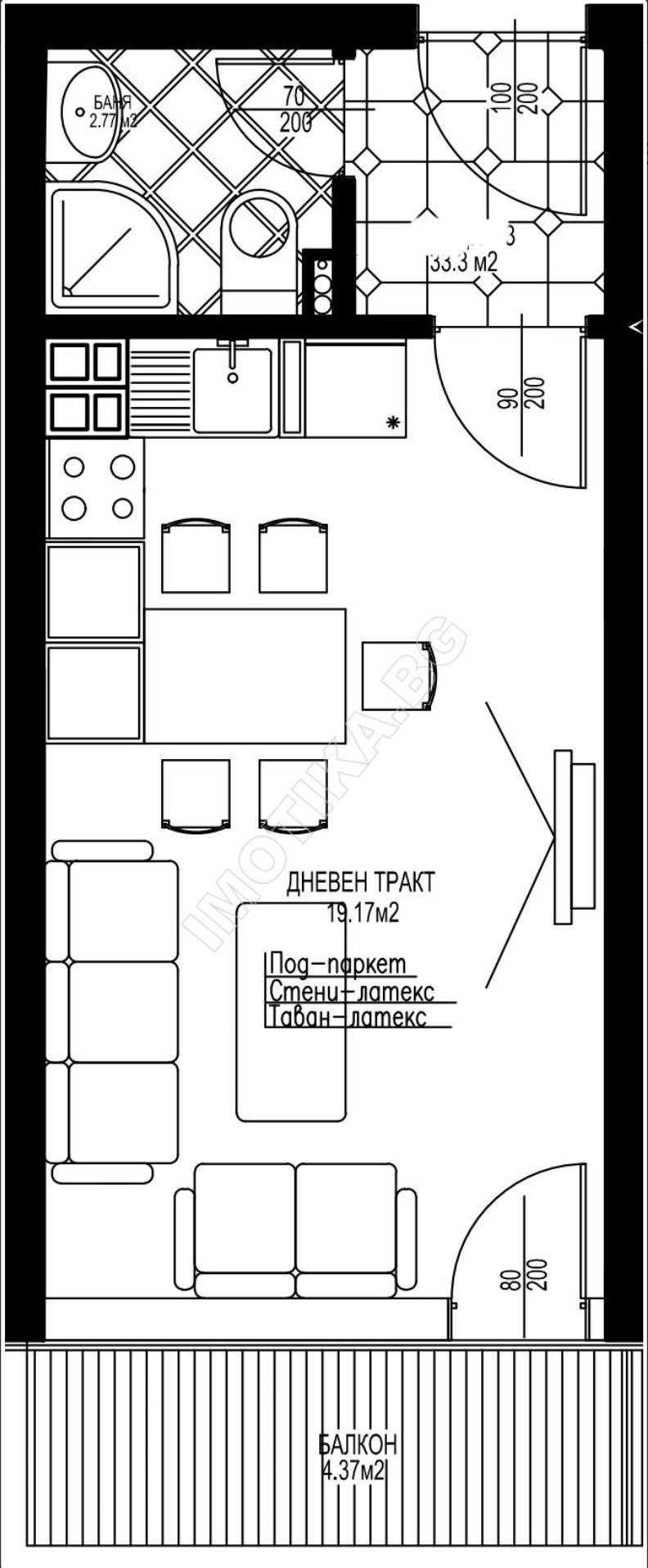 Продаја  1 спаваћа соба Варна , Левски 1 , 75 м2 | 79761243 - слика [2]