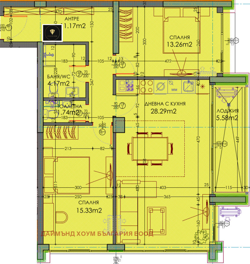 Продается  2 спальни Пловдив , Тракия , 117 кв.м | 92733723 - изображение [2]