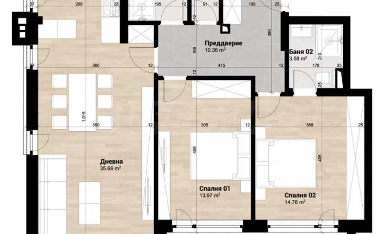 Satılık  2 yatak odası Sofia , Suhata reka , 130 metrekare | 30055440 - görüntü [5]