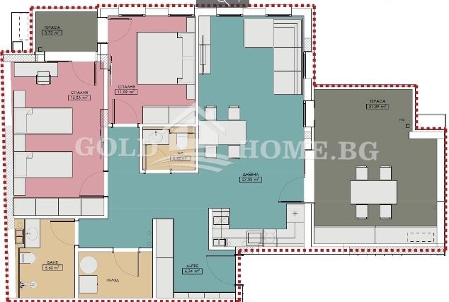 Te koop  2 slaapkamers Plovdiv , Christo Smirnenski , 155 m² | 53444070 - afbeelding [4]