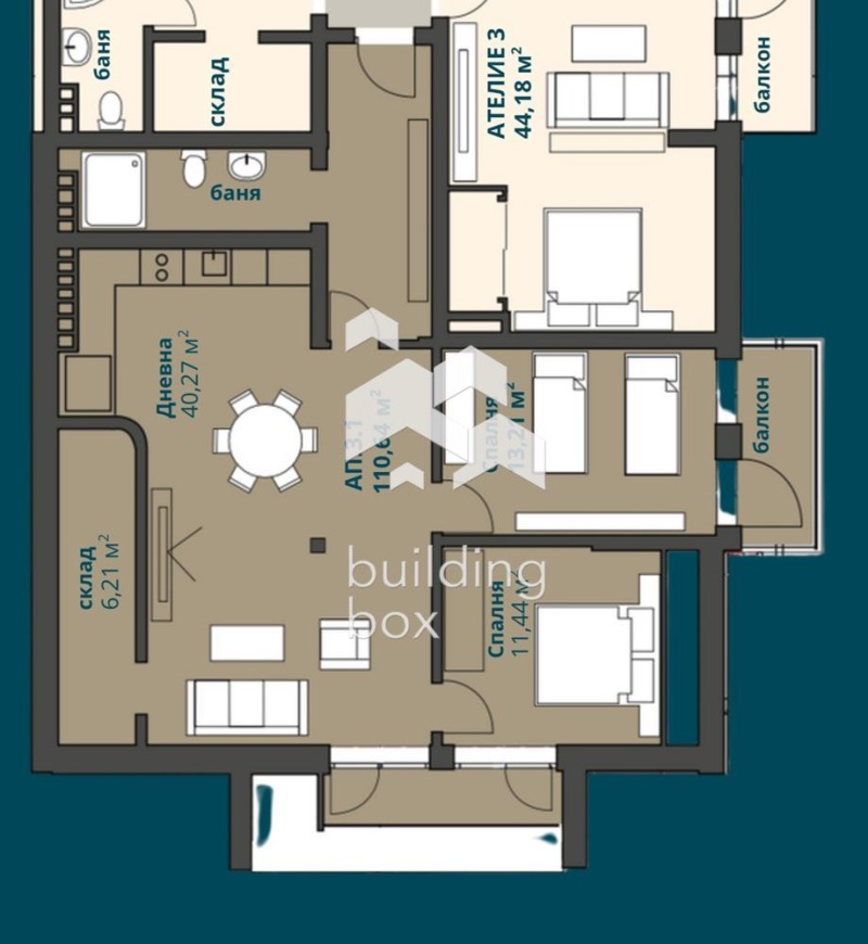 Na sprzedaż  2 sypialnie region Sofia , Botewgrad , 129 mkw | 28225949 - obraz [4]