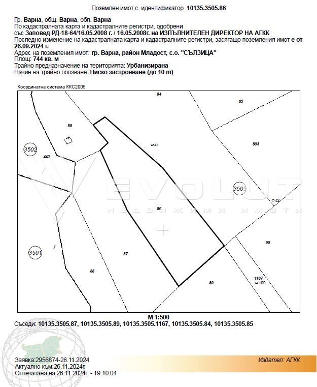 Продава ПАРЦЕЛ, гр. Варна, м-т Сълзица, снимка 1 - Парцели - 48117256