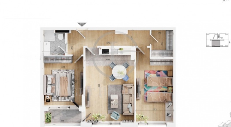 Myytävänä  2 makuuhuonetta Plovdiv , Trakija , 100 neliömetriä | 71025477 - kuva [3]
