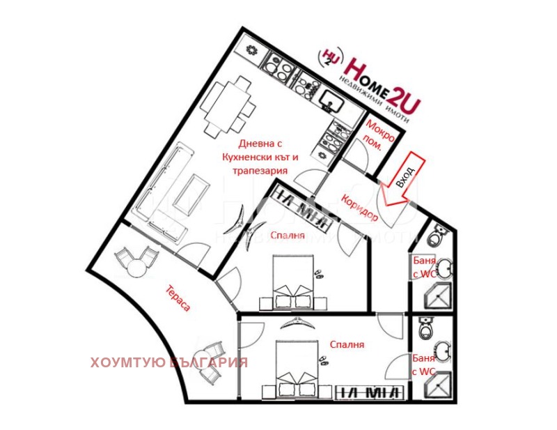 Продава 3-СТАЕН, гр. Бургас, Славейков, снимка 12 - Aпартаменти - 48047781