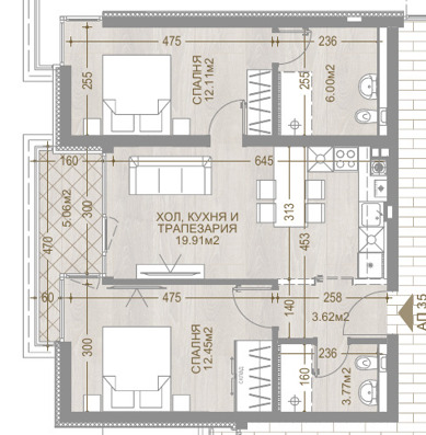 Продава 3-СТАЕН, гр. София, Манастирски ливади, снимка 13 - Апартаменти - 52724484