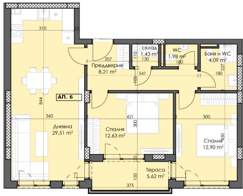 Продава 3-СТАЕН, гр. Пловдив, Тракия, снимка 2 - Апартаменти - 53009114
