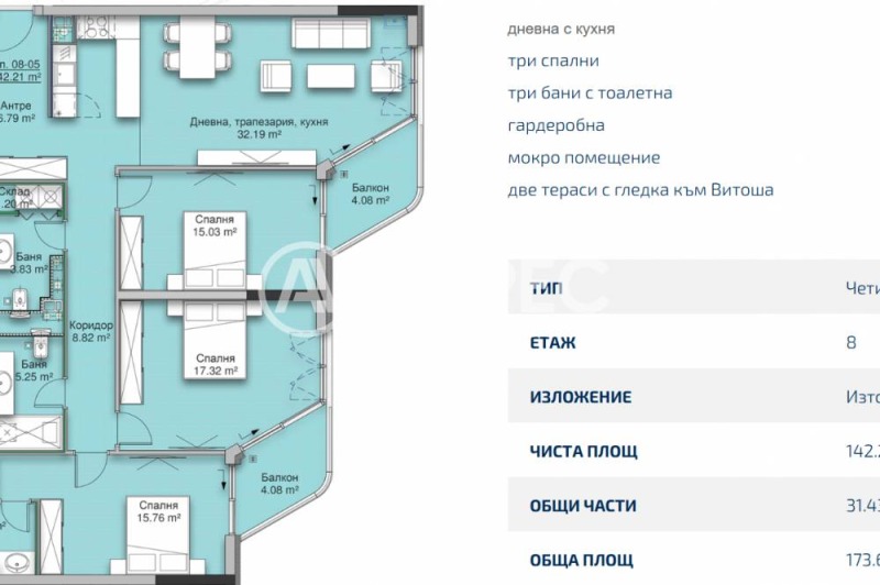 Продава МНОГОСТАЕН, гр. София, Кръстова вада, снимка 2 - Апартаменти - 52538416