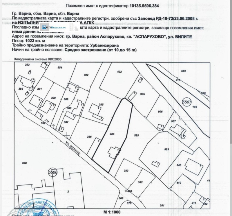 Продава  Парцел град Варна , Аспарухово , 1000 кв.м | 62200790 - изображение [5]