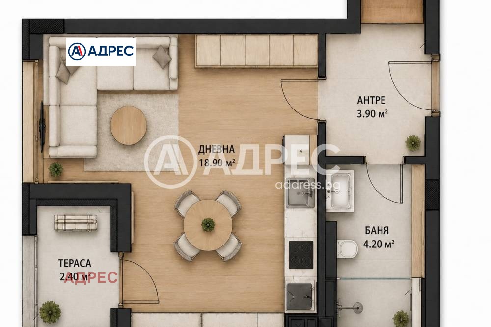 Продава 1-СТАЕН, гр. Варна, Виница, снимка 2 - Апартаменти - 56160644