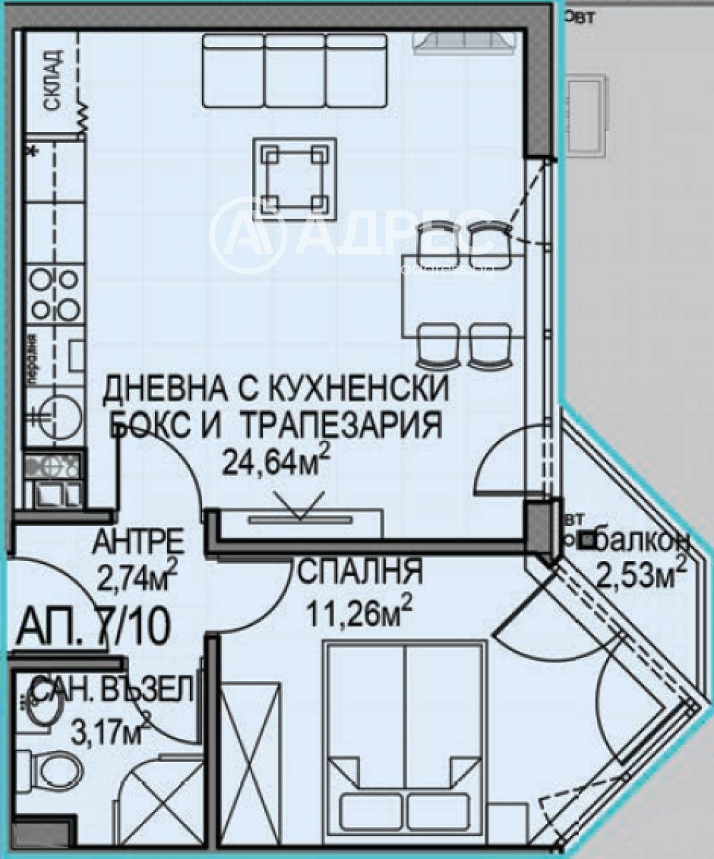Продава 2-СТАЕН, гр. София, Обеля 2, снимка 4 - Апартаменти - 54042003