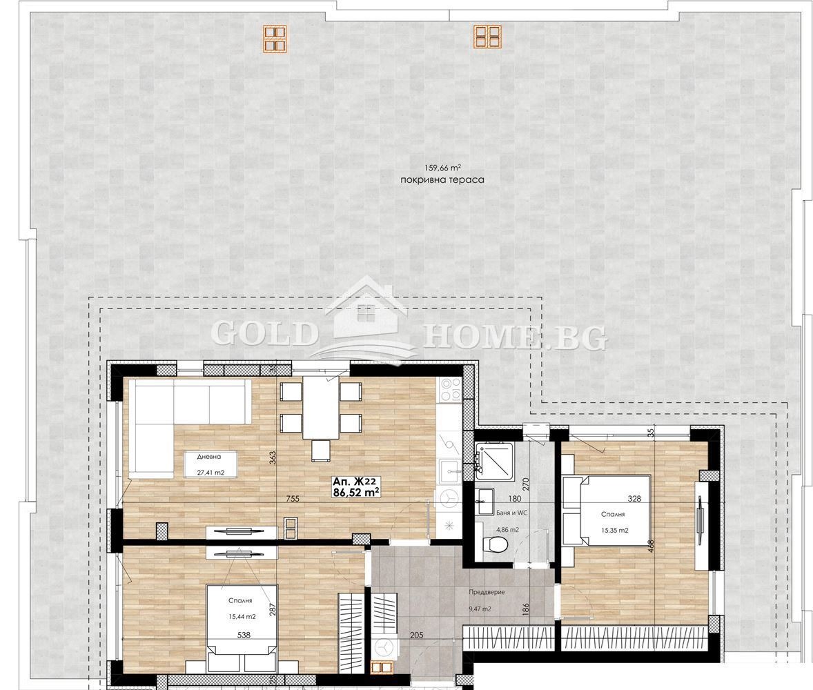 Продава 3-СТАЕН, гр. Пловдив, Остромила, снимка 2 - Апартаменти - 49005254