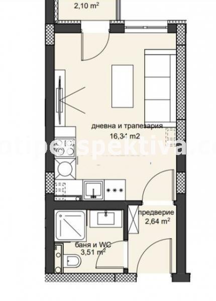 Na sprzedaż  Studio Plowdiw , Christo Smirnenski , 36 mkw | 57346848 - obraz [2]