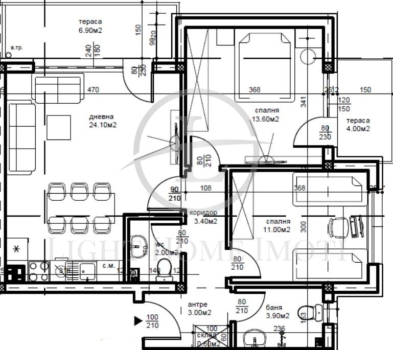 Продаја  2 спаваће собе Пловдив , Беломорски , 97 м2 | 86417275 - слика [5]
