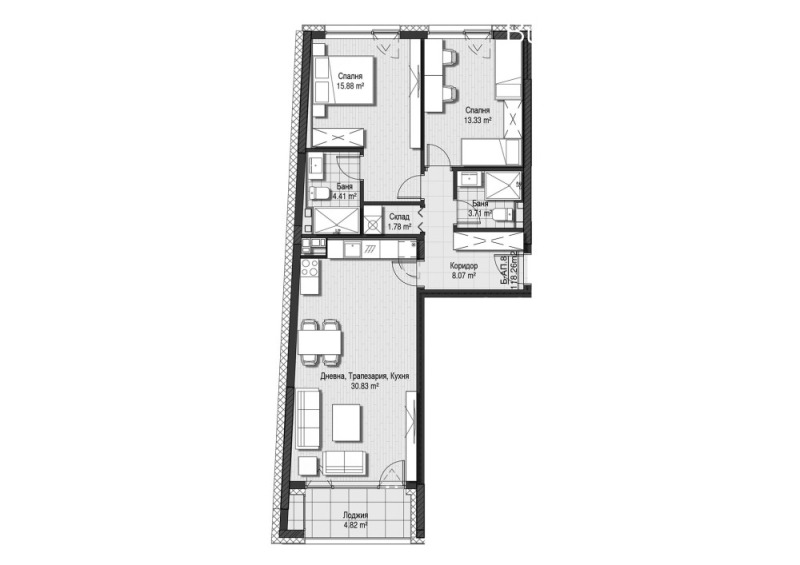 Til salg  2 soveværelser Sofia , Vitosha , 115 kvm | 10910669 - billede [11]