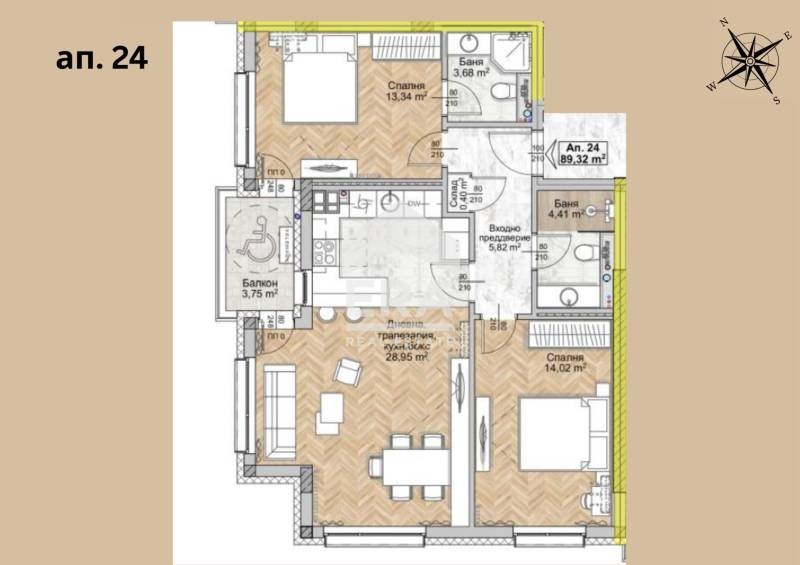 Продава 3-СТАЕН, гр. София, Люлин 8, снимка 3 - Апартаменти - 53286122