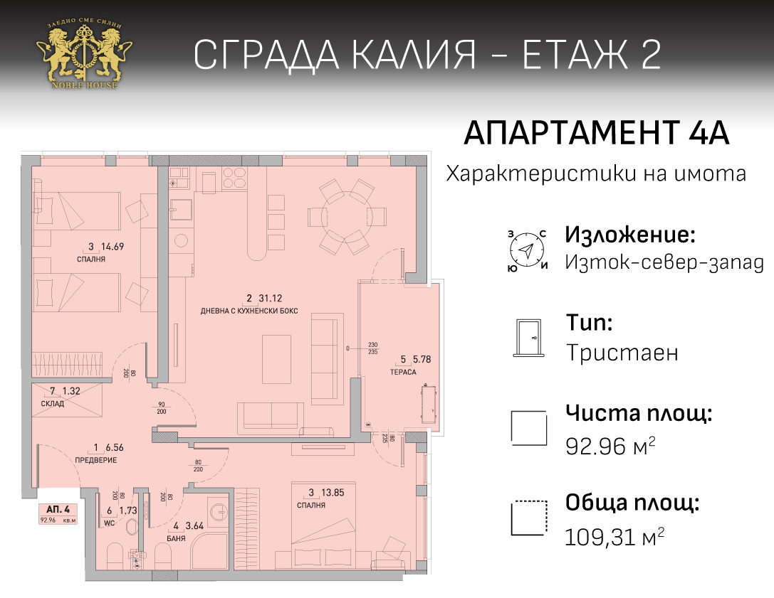 Продава 3-СТАЕН, гр. София, Малинова долина, снимка 5 - Апартаменти - 54343073