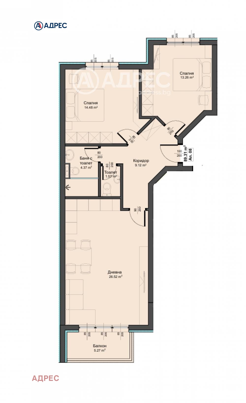 Продава 3-СТАЕН, гр. Варна, Аспарухово, снимка 2 - Апартаменти - 54821577