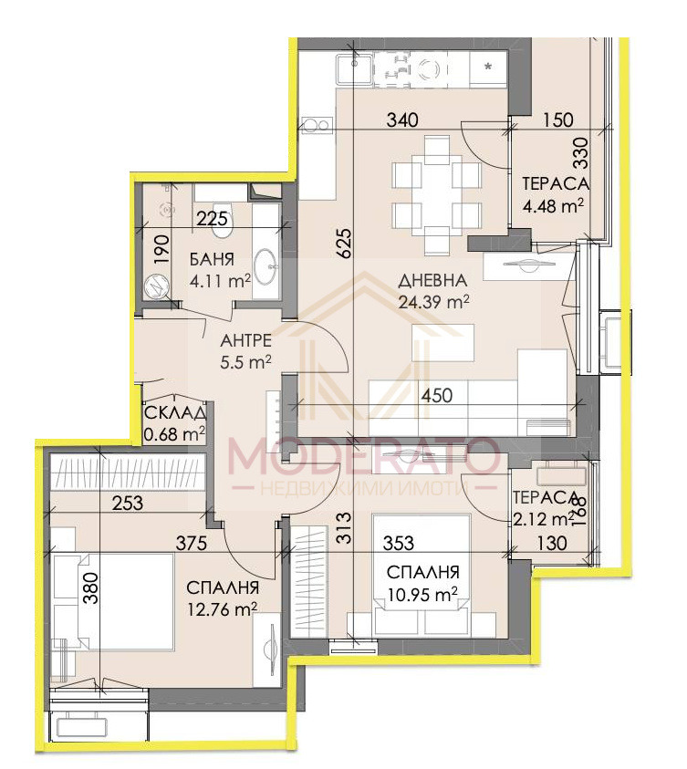 Продава 3-СТАЕН, гр. Бургас, област Бургас, снимка 2 - Апартаменти - 54152835
